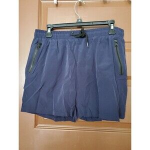 Malavita Mens Swim Shorts built in brief and zipper pockets-Navy-XXL
